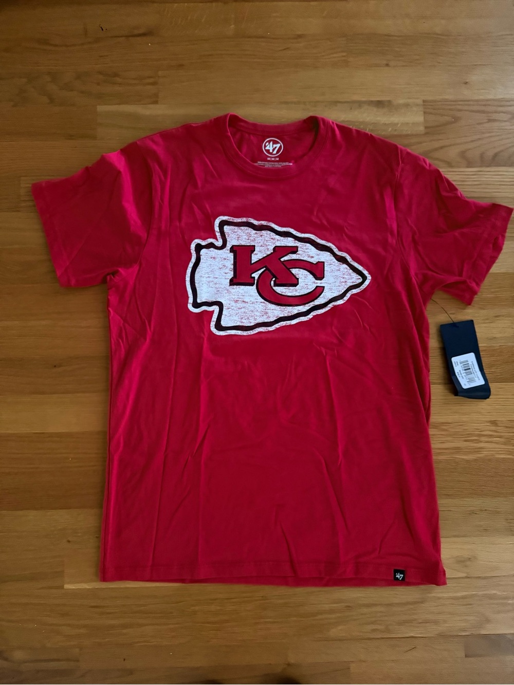 47 Kansas City Chiefs Red Logo T‑Shirt M, NWT